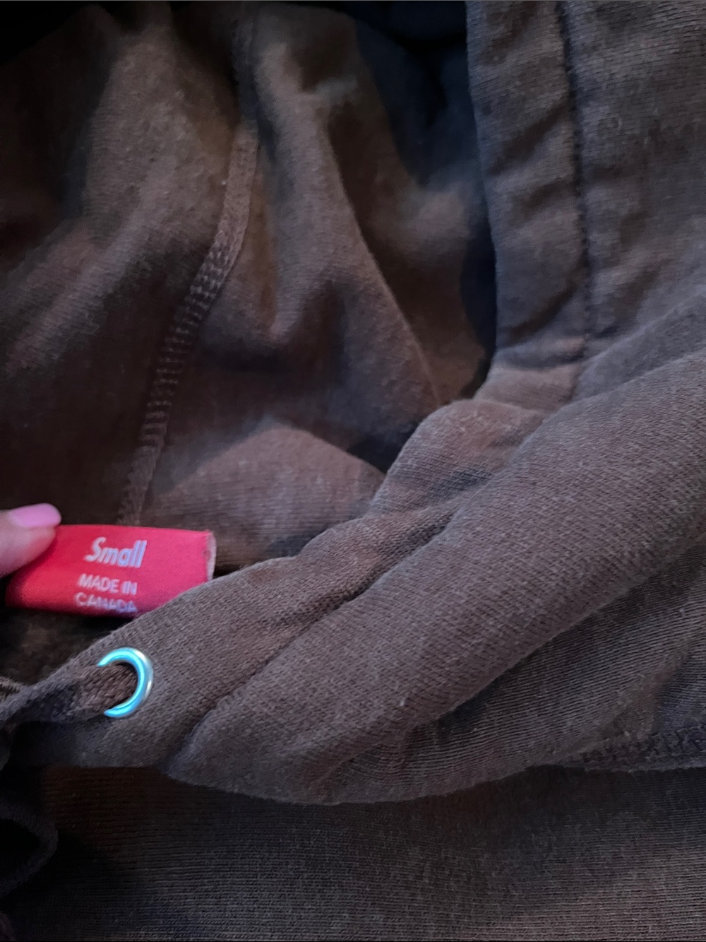 Supreme Brown Hoodie with White Logo. Small. Very good condition. - Picture 10 of 10